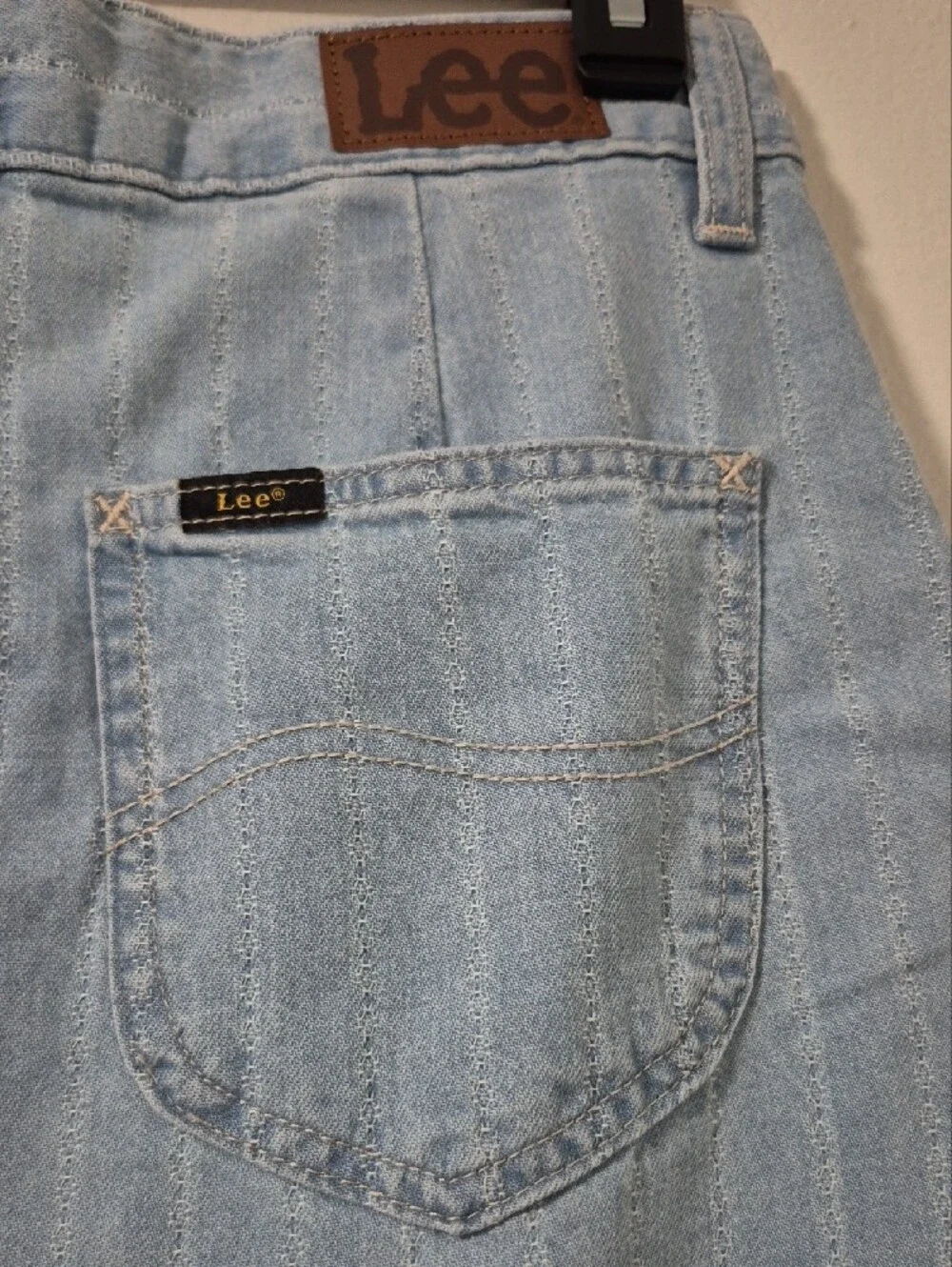 Lee Heritage Pleated Denim Mini Skirt
